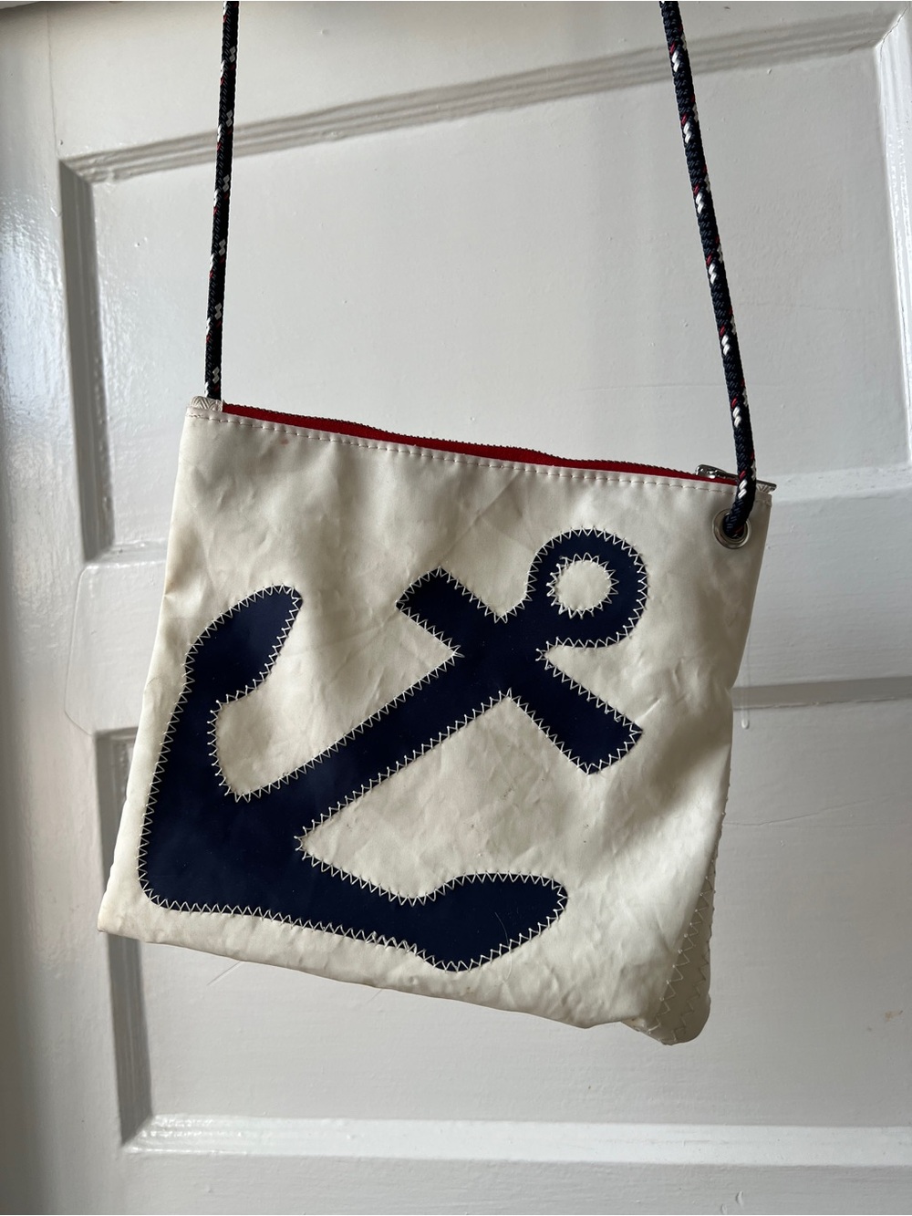Navy Anchor Slim Crossbody - Picture 2 of 4